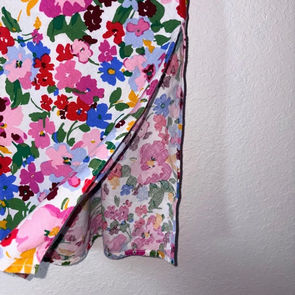 J. Crew Pink Floral Midi Skirt
